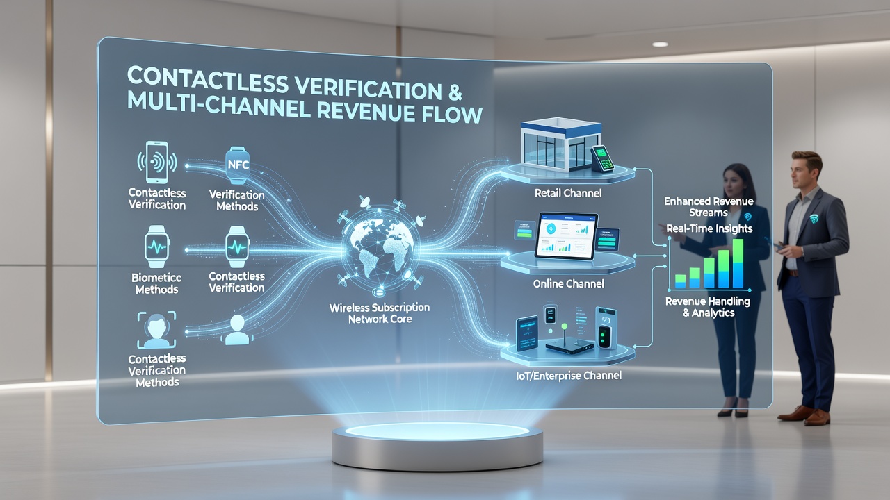 Multi-channel revenue processing powered by contactless verification in wireless networks