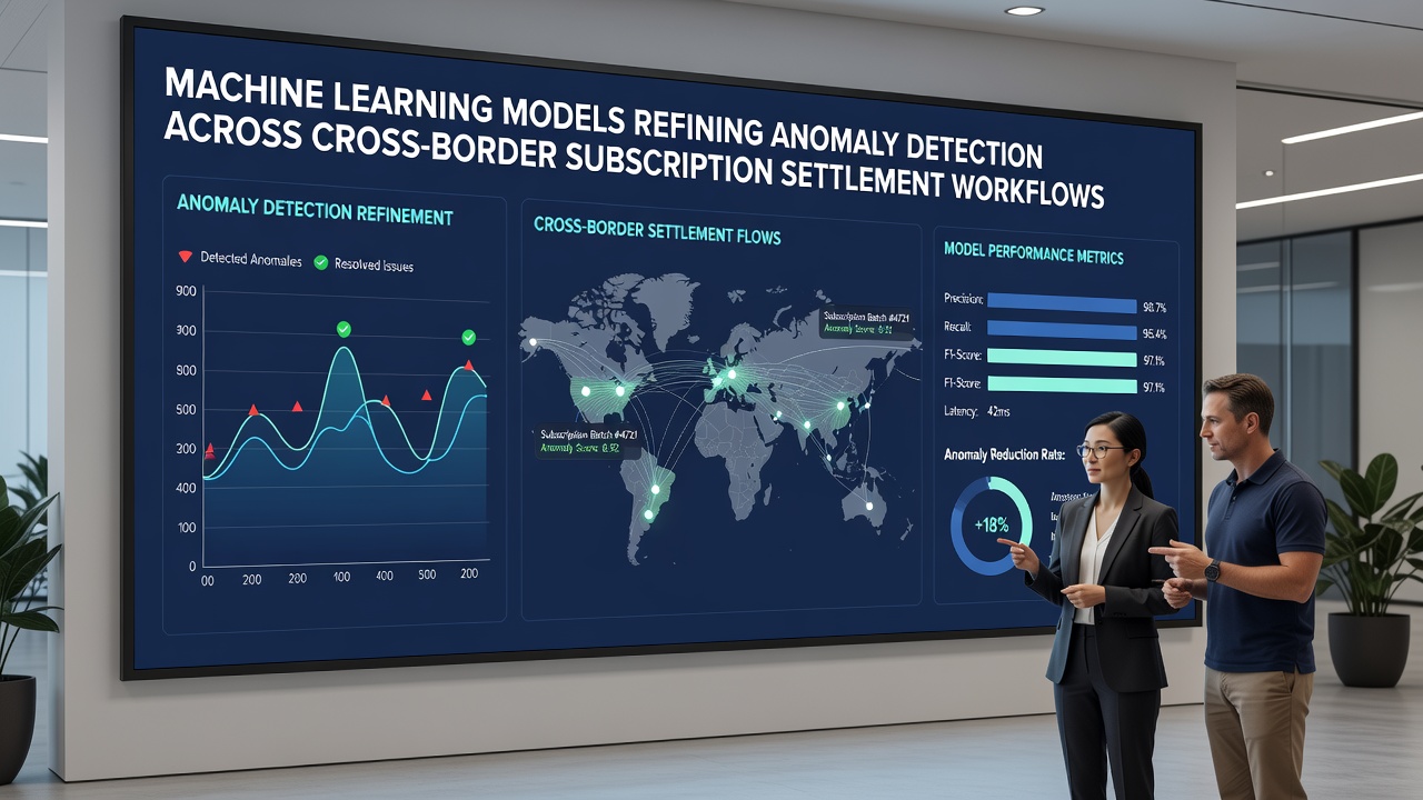 Visualization of anomaly detection workflow across international subscription payment networks